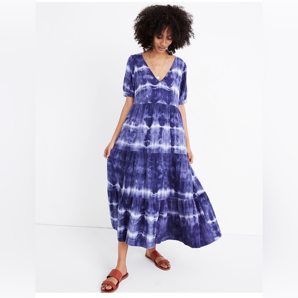 Madewell x Warm Tie-Dye Midi Dress XXS